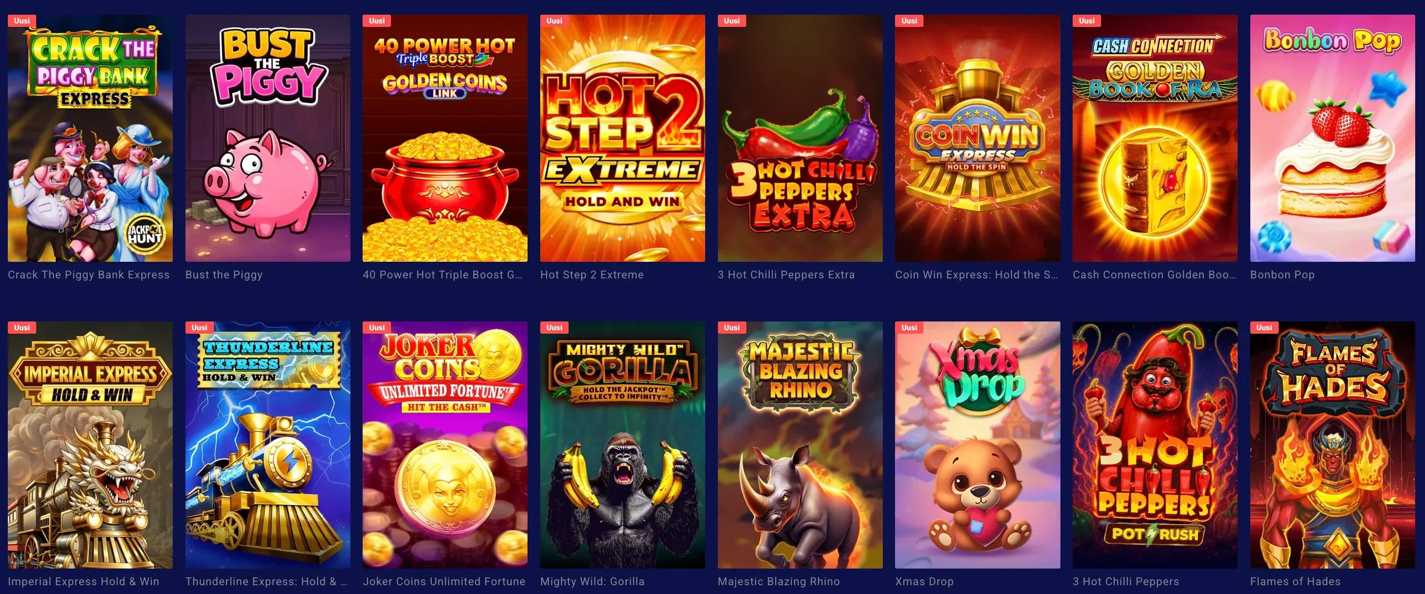 Frumzi casino kolikkopelivalikoima